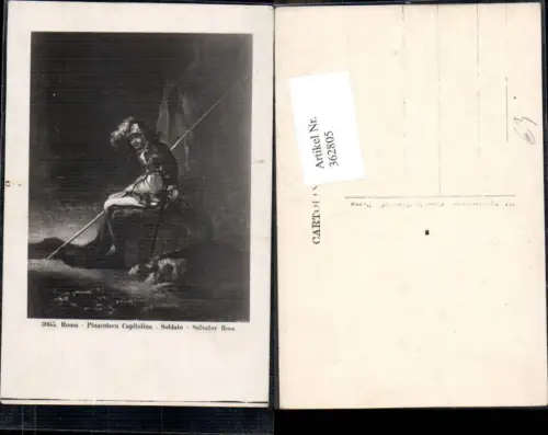 362805,Künstler Ak Salvator Rosa Pinacoteca Capitolina Soldato Soldat Rüstung