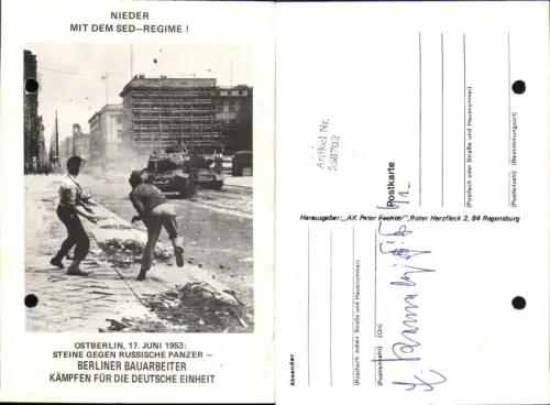 558702,Politik SED Regime DDR Panzer Ostberlin Berlin 1953