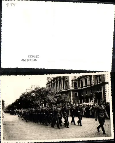 216623,Foto Ak Soldaten Uniform Marsch Aufmarsch v. Wien Schottenring Börse