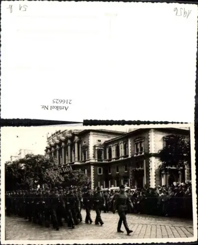 216625,Foto Ak Soldaten Uniform Marsch Aufmarsch Wien Schottenring Börse 1956