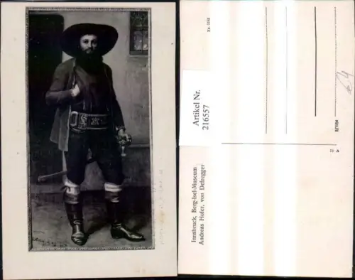 216557,Tiroler Freiheitskampf Künstler Ak Franz v. Defregger Andreas Hofer Berg Isel Museum Innsbruck