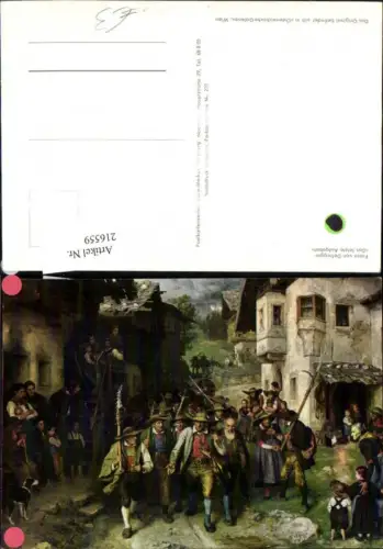 216559,Tiroler Freiheitskampf Künstler Ak Franz v. Defregger Das Letzte Aufgebot