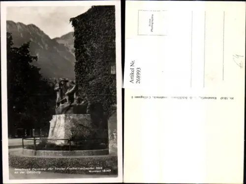 268993,Foto Ak Innsbruck Denkmal d. Tiroler Freiheitskämpfer a. d. Ottoburg