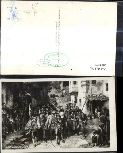 289278,Foto Ak Gemälde F. Defreggers Letztes Aufgebot Andreas Hofer Tiroler Freiheitskampf