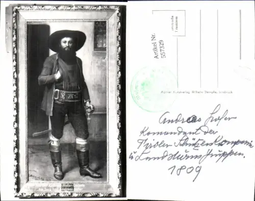 557329,Tiroler Freiheitskampf Andreas Hofer Portrait