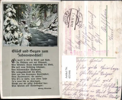 455446,Neujahr Winterlandschaft Wald Bach Gedicht Text