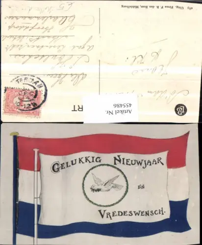 455486,Künstler AK Neujahr Holland Niederlande Fahne Flagge