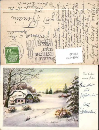 559530,Neujahr Haus Winterlandschaft