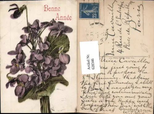 628346,Neujahr Bonne Annee Veilchen Blumen