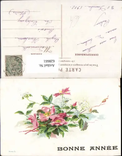 628661,Bonne Annee Neujahr Blumen