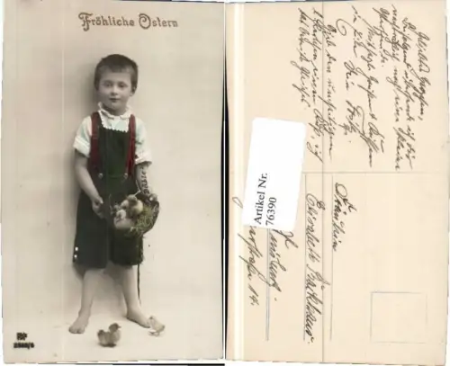 76390,Ostern Kecker Junge Küken Lederhose