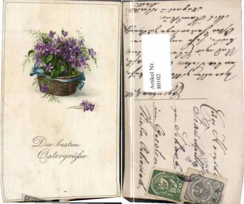80102,Ostern Blumenkorb Blumen gel Eggenberg n Gresten
