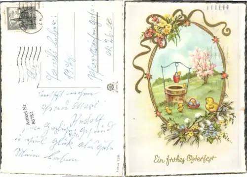 86782,Ostern Küken Brunnen SÜSS