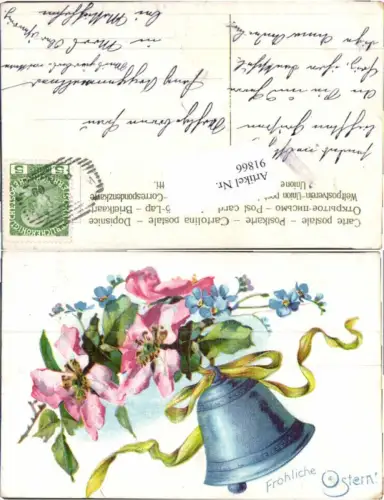 91866,Ostern Glocke Blumen 1909