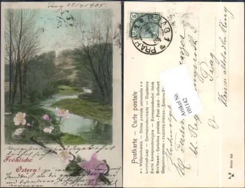 101142,Ostern Blumen Wald 1905