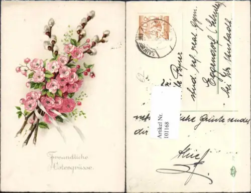 101168,Ostern Blumen Blumengrüsse Palmkätzchen