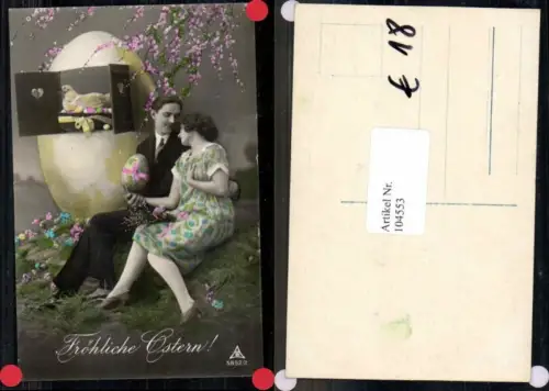 104553,Ostern Osterei als Haus Paar coloriert FRau Girl