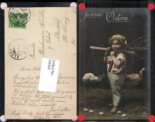 104569,Ostern Süsses Mädchen Girl Ostereier Huhn