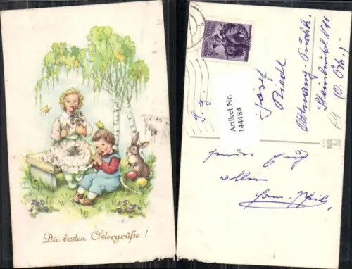 144484,Ostern Kinder Flöte Hase Osterhase Schmetterling