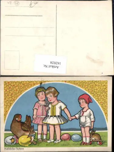 162028,Ostern Kinder Hasen Ostereier Osterhase schlüüft aus Ei