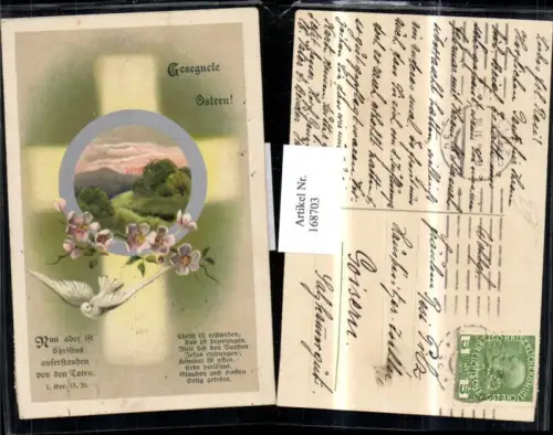 168703,Ostern Landschaft Wiese Berg Bäume Blumenverzierung Taube