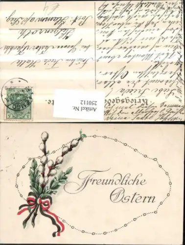 250112,Ostern Palmkätzchen Palmzweige Schleife Patriotik