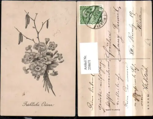 258671,Ostern Blumenstrauß Blumen Birkenzweige Birkenkätzchen