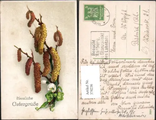 374236,Ostern Weidenkätzchen Zweige Schneeglöckchen Blume Schleife