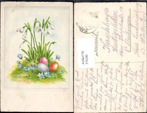 374240,Ostern Blumen Schneeglöckchen Bunte Eier Ostereier