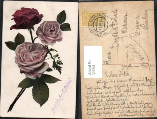 374241,Ostern Blumen Rote u. Rosa Rosen
