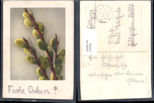 374250,Ostern Palmkätzchen Passepartout Feldpost 26007