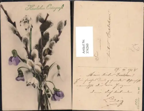 374260,Ostern Palmkätzchen Veilchen Schneeglöckchen pub PTL Art de Viene 503