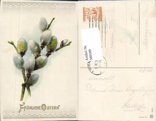 589189,tolle AK Ostern Palmkätzchen