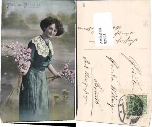 82925,Pfingsten Tolle Frau Blumen Kleid Rosen