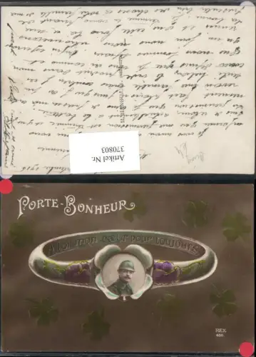 370803,Porte Bonheur Ring Mann Soldat Portrait