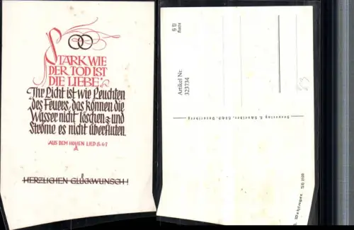 323734,Spruch Zitat Stark wie der Tod ist die Liebe Eheringe Ringe pub H. Schneider