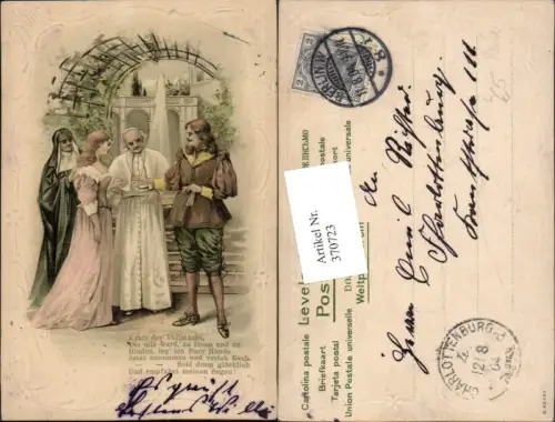 370723,Präge Litho Heirat Hochzeit Pfarrer Nonne Spruch Zitat