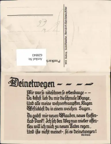 628843,Spruch Deinetwegen Will Schirp pub Will Schirp Berndorf-Gerolstein Eifel