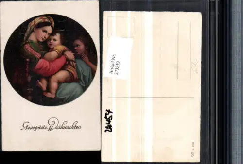 323259,Künstler AK Weihnachten Maria m. Jesuskind
