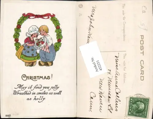 452251,Präge Künstler AK Weihnachten Holländische Kinder Geschenke