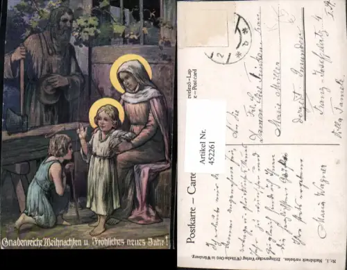 452261,Künstler AK Weihnachten Maria Jesuskind Hirte