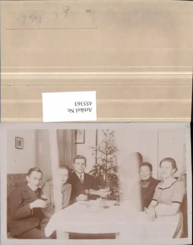 455363,Foto AK Weihnachten 1922 Weihnachtsbaum Tisch Personen