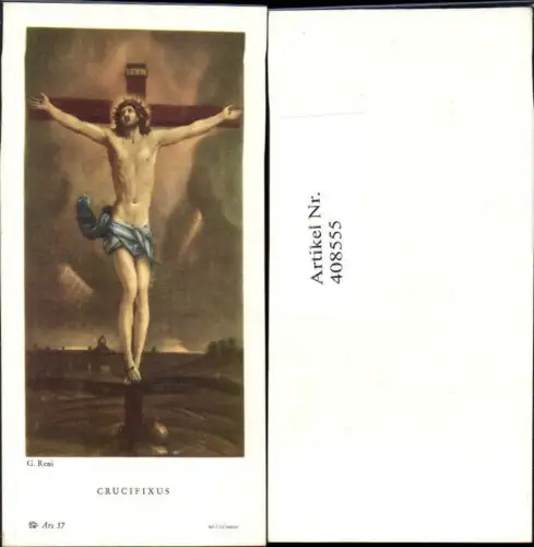 408555,Andachtsbild Heiligenbildchen G. Reni Crucifixus Gekreuzigter Jesus