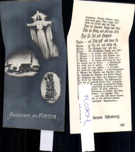 700376 Andachtsbild Heiligenbildchen Altötting Jesus