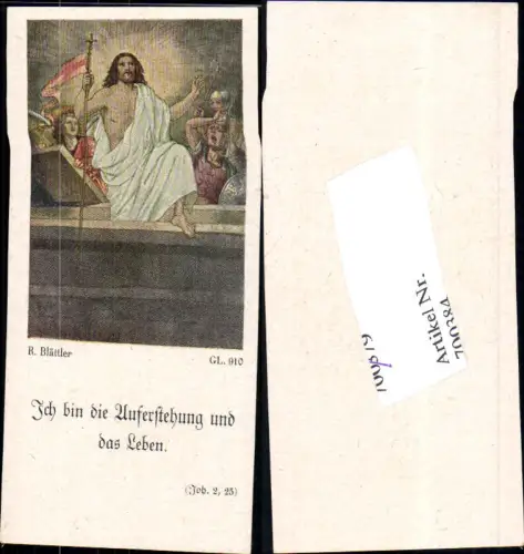 700384 Andachtsbild Heiligenbildchen R. Blättler Ostern Jesus Auferstehung