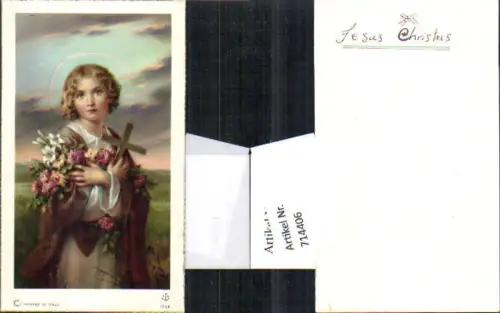 714406 Andachtsbild Heiligenbildchen Jesus Kreuz