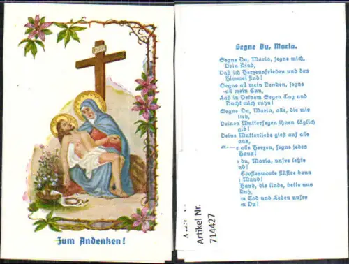 714427 Andachtsbild Heiligenbildchen Mariazell Maria zell