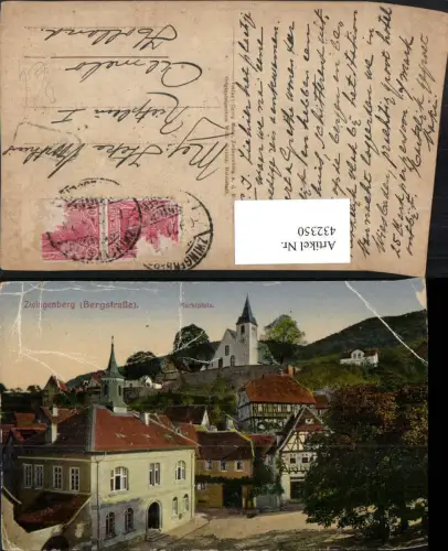 432350,Zwingenberg an d. Bergstraße Marktplatz Rathaus Kirche