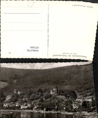 432364,Neckarsteinach Totale Blick vom Stauwehr