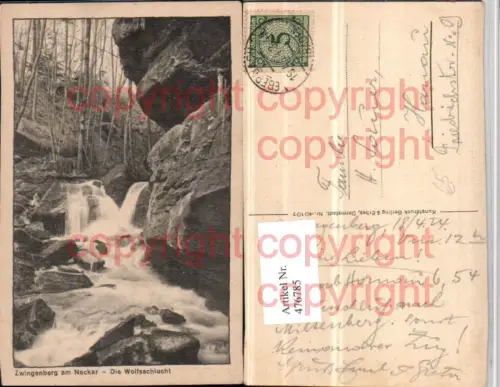 476785,Zwingenberg am Neckar Wolfsschlucht Wasserfall